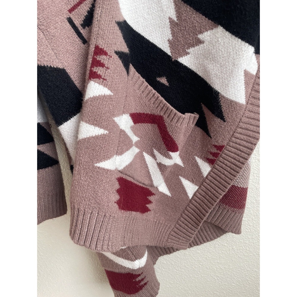 Twenty Ten Size Women S/M Aztec Print Open Front Cardigan Pockets Duster Sweater - Picture 10 of 10